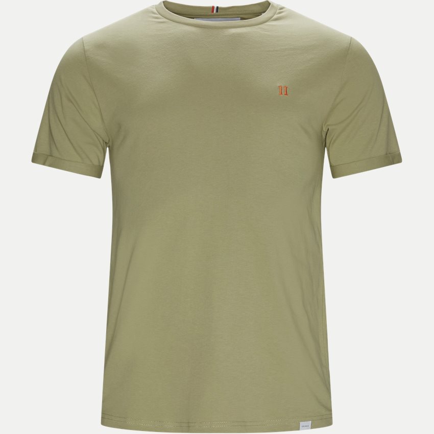 Les Deux T-shirts NØRREGAARD T-SHIRT LDM101008 NEUTRAL GREEN/ORANGE